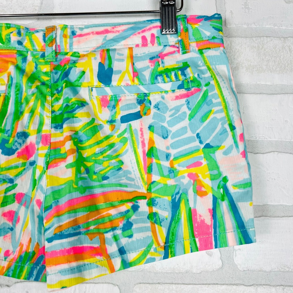 Lilly Pulitzer Girls Multi Color Abstract Tropical Corduroy Shorts Size 14 - Picture 6 of 10